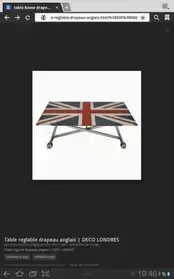 Table basse/haute avec drapeau Anglais