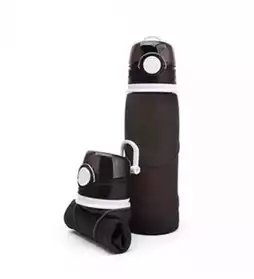 Collapsible portable filter water bottle