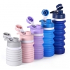 Portable foldable silicone filter bottle