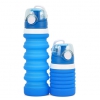 Silicone travel water bottle micro filte