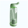 Plastic water bottle with charcoal filte