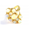 14 kt gold ring with opals