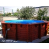 piscine héxagonale bois