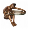 table basse femme en bronze
