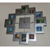 Pendule horloge quartz murale cadres pho