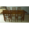 table +6 chaises bois chene