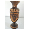 Vase trompette sculpté bois rustique