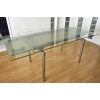 Table moderne en verre avec rallonges