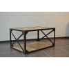Table basse structure acier & bois