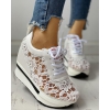 Dentelle Splicing Muffin Sneakers Casual