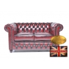 Canapé Chesterfield Antique Rouge 2place