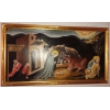 grande huile sur toile peinture Nativité