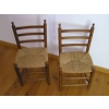 2 chaises en bois pour enfants plaited