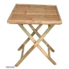 Table carrée, banc et chaise en bambou