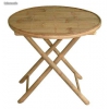 Table ronde et chaise en bambou promo