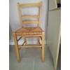 4 chaises en bois avec assise paille