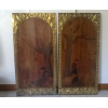 2 panneaux anciens décoratifs en bois