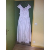 robe de mariée blanche satine + perles