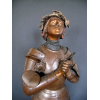 Jeanne d'Arc. Patine bronze.A.Mercié