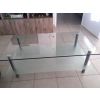 Table basse verre et métal